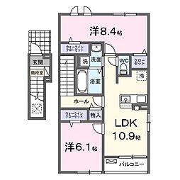 翔 2LDKの間取図画像
