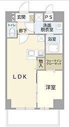 インスパイア弁天 1LDKの間取図画像