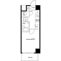 Ｇ・コンフォート亀戸7丁目 5階1Kの間取り
