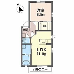 シャーメゾン南風 1LDKの間取図画像