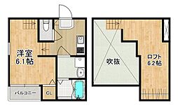 MODERN PALAZZO 福田町Ｂ 2階1SKの間取り