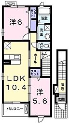 ルナソーレ 2LDKの間取図画像