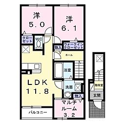 オーシャンフロント 3LDKの間取図画像