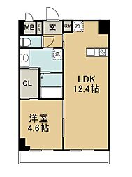 Growth Ehira 1LDKの間取図画像