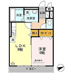 ステラ2 1LDKの間取図画像