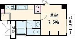 エヌエム・スワサント 1Kの間取図画像