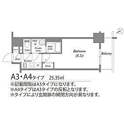 エスリード新栄プライム 1Kの間取図画像