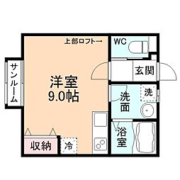 ShineSquare ワンルームの間取図画像