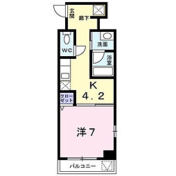 pas a pas 1階1Kの間取り