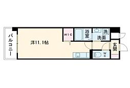 ロザリアンアベニュー南熊本 ワンルームの間取図画像