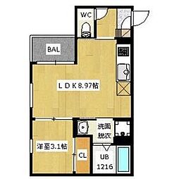 レガリストサカイ 1LDKの間取図画像