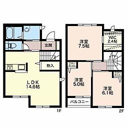 グランシティ萌B 3LDKの間取図画像