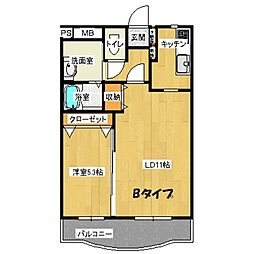 ポラリス 1LDKの間取図画像
