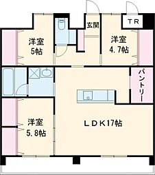 メゾン・ド・アネモネ 4階3LDKの間取り