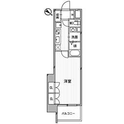 アルファレガロKOBEWEST 1Kの間取図画像