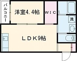 JR豊肥本線 肥後大津駅 徒歩19分の賃貸アパート 1階1LDKの間取り