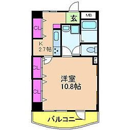 ドイマンション 1Kの間取図画像