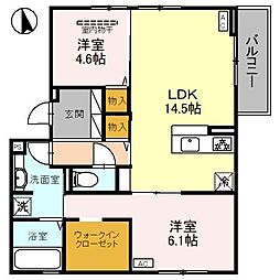 Vier Casa B 3階2LDKの間取り