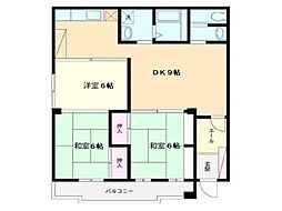 メゾン青山 3DKの間取図画像