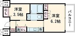 エヌエムトラントトワ 2Kの間取図画像