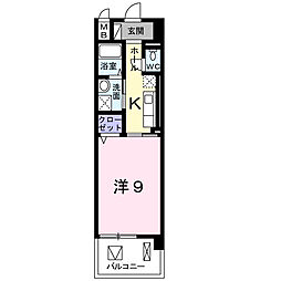 ベル・アンジュ 1Kの間取図画像
