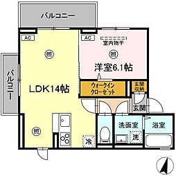 間取図画像 1LDK