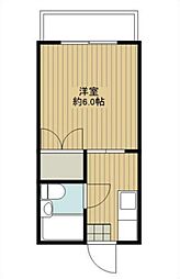 ラウレア旦野原III 3階1Kの間取り