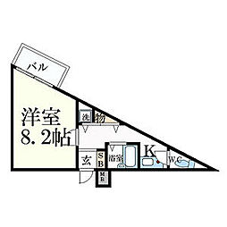 プレサンス京都駅前 1Kの間取図画像