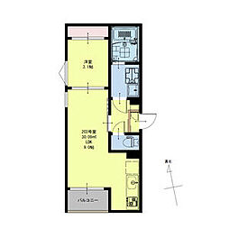 間取図画像 1LDK