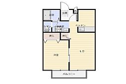 サンプラザＣ 1階1LDKの間取り
