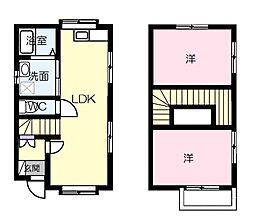 フローレンス金山 1階2LDKの間取り