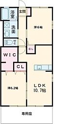 メゾン秀C 2LDKの間取図画像