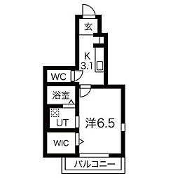 SUNWA Crest 1Kの間取図画像