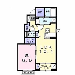 セルツN 1LDKの間取図画像