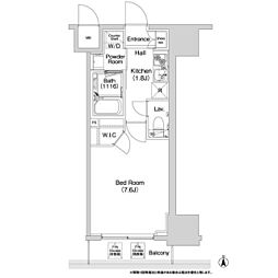 コンフォリア上野入谷 1Kの間取図画像