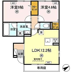 トリシアみずほ 2LDKの間取図画像