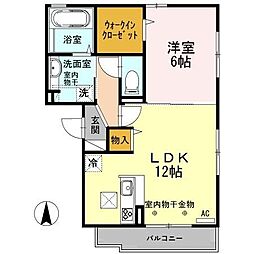 Liberte333 1LDKの間取図画像