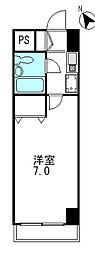 ミパラシオ 1Kの間取図画像