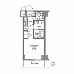 GRAN PASEO両国 North 0302 3階1Kの間取り