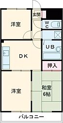 サンライフ河辺 3DKの間取図画像