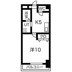 Asuka 1Kの間取図画像