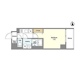 Ｌａ　Ｄｏｕｃｅｕｒ田端 10階1Kの間取り