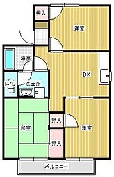 コンフォート松村 1階3DKの間取り