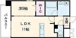 Prelude新町 1LDKの間取図画像