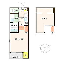 La Selva 1階1Kの間取り