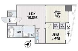ティ・ファインズ平尾 2LDKの間取図画像
