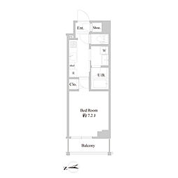 Bシティアパートメントイタバシノース 1Kの間取図画像