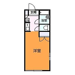 レジデンス扇 ワンルームの間取図画像
