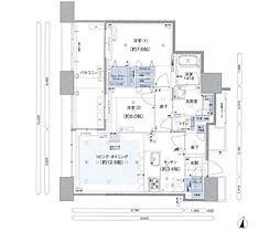 アイランドシティオーシャン&フォレストタワーレジデンスウエスト棟 2LDKの間取図画像