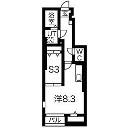luneIIA棟 1階1LDKの間取り